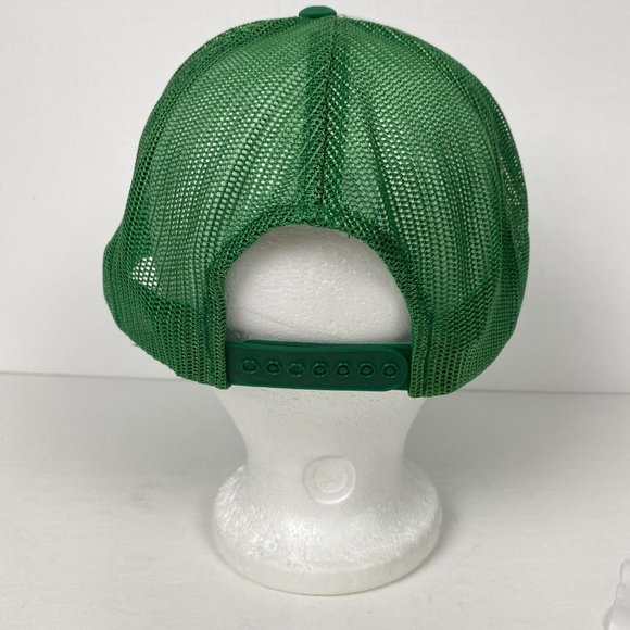 Vintage Carlsberg Beer Patch Snapback Hat Trucker Cap Mens Green Mesh - Picture 6 of 14